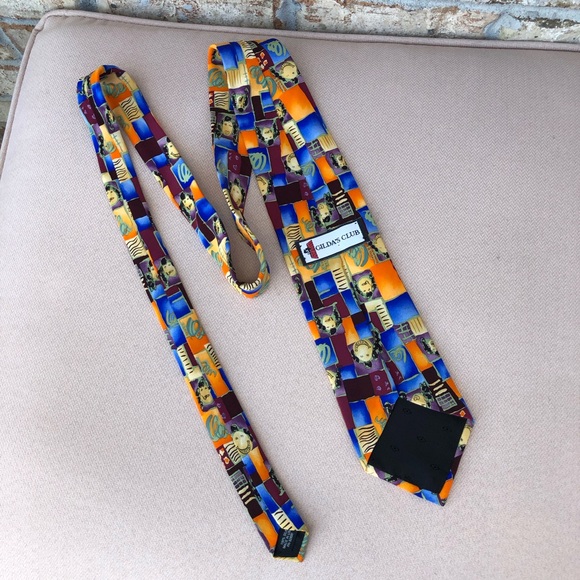 Gilda's Club Men's Silk Multicolor Classic Style Made in USA Tie - Picture 8 of 9